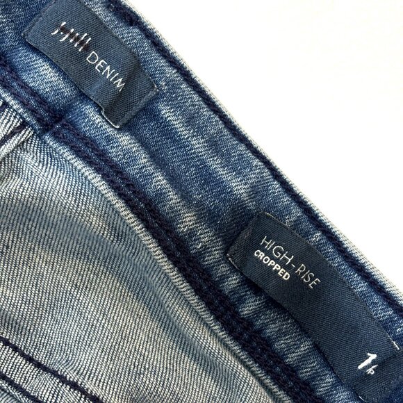 J. Jill Denim High Rise Cropped Capri Stretch Jeans - Picture 3 of 14
